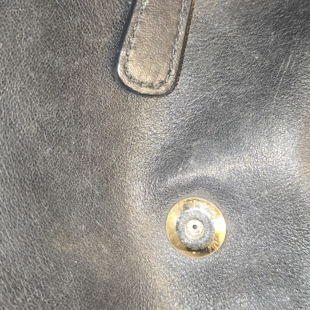 Coach Vintage Black Leather Backpack Purse - Picture 6 of 8